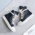 PU High Top Sneakers Chaussures Ladies Vulcanisés chaussures